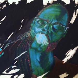 Large acrylic Snoop Dogg painting